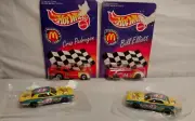 McDonald's Hot Wheels- Bill Elliott, Cruz Pedregon + 2 Cheerio '74 Chargers