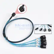 Internal HD Mini SAS SFF-8643 36pin to 4 x SATA 7pin Reverse Breakout Cable 80cm