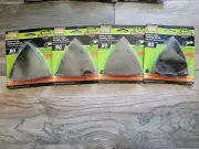 4x GATOR Ultra Power Hook & Loop Sanding Sheets 80 Medium - 12 Sheets #7840