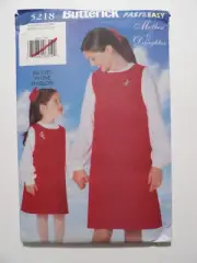 BUTTERICK 5218 MISSES SIZES 6-18 GIRLS SIZES 2-6X JUMPER & BLOUSE PATTERN UNCUT
