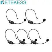 5pc RETEKESS TR503 Microphone Condenser FM 87-108MHz Wireless Headset Megaphone Radio Mic Teaching Meeting Tour Guide Conference