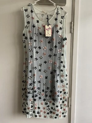 Alannah hill Dress Size 10 Sequin Flowers Original Price $529