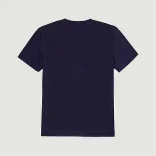 【Hang Ten】男裝-REGULAR FITT純棉航海文字印花短袖T恤(深藍)