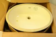 White Ovalyn/Oval 17"x14" Undermount/Undercounter Porcelain Bathroom Sink