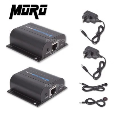 HDMI Extender (Transmitter&Receiver) to 60M By CAT6/6A IR Remote Foxtel IQ2 PS