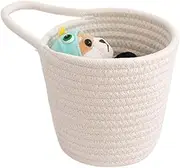 Furtryvl Cotton Rope Basket for Organizing - Cotton Rope Storage Basket for Wall,Wall Basket With Handle for Kitchen, Bathroom Or Living Room