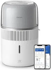 [Philips] Humidifier Series 5000, Smart and Hygienic Humidification for Rooms up to 56m2, Ultra Quiet Sleep Mode(12 dB), Humidity sensor, Aroma add-on, Ambient Light, 400 ml/h,XL 4,5L, White (HU5710/00)