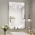 Bathroom Mirrors for Wall Beveled, 24"X36" Frameless Bathroom Vanity Mirror, Wal