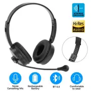 Trucker Headset Wireless Bluetooth 5.0 Noise Cancelling Mic For Phones PC Office