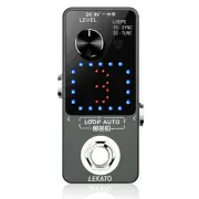 LEKATO Looper Guitar Effect Pedal Wave per 18 Mins 3 Slots Loop Record w/ Tuner