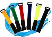 Parliky 6Pcs Cable Straps Set Reusable Fastening Straps Colors for Tidy Cable Management and Organization of Audio Telephone and Electrical Cords