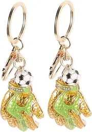 [BELLIFFY] 2pcs Glove Shaped Keychain Pendant Decorative Luggage Hanging Key for Backpacks Car Keys School Bags Lightweight Comfortable Touch All Ages