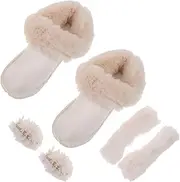 BEBEMOKO Boot Sleeve Inner Warm Inserts Replacement Insole for Shoes with White Color