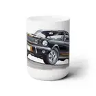 Black/Gold Mustang Fastback: Mug for Car Enthusiast - Vintage Car Gift