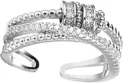 SUPVOX Chic Fidget Ring for Delicate Rotary Anxiety Ring Smooth Beads for Comfortable Wear Women Fashionable Compact Stress Ornament