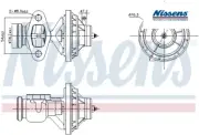 EGR GAS RECIRCULATION VALVE NIS98390 NISSENS I