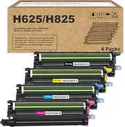 H625 H825 S2825 Drum Unit 4-Pack Replacement for DELL MJN86 CD7Y3 D20NH 16C0Y Drum Cartridge for H625cdw H825cdw S2825cdn Printer (4-Pack, Black Cyan Magenta Yellow)