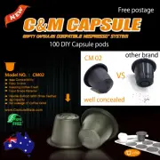 10 x100 Coffee Capsules Nespresso Espresso Machine Compatible Empty Pods10 boxes