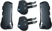 Horse Tendon Boots (4 Pcs - Front & Hind), PU Shell Tendon Fetlock Brace Guard B
