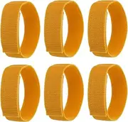 uxcell Boot Straps, 12" Boot Trousers Elastic Ankle Straps Pants Leg Bands Blouses Straps Ankle Hook and Loop Fit for Men Women Gardening Hiking Fishing Cycling Hunting (6 Pack, Yellow)