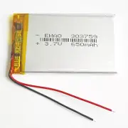 3.7V 650mAh 303759 Lipo Rechargeable Battery For Mobile Phone MP3 MID GPS PAD