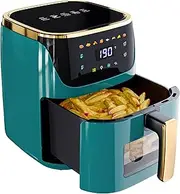 [Cobuy] Air Fryer, 8L Airfryer Oven, 8 in 1 Multi-Food Fry Functions, Digital Oiless Cooker with Timer, Temperature Controls | 80-200℃ | Dark Green