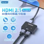 【KAMERA 佳美能】HDMI 2.1版 8K 雙向切換器(分配器/轉換器 KA-HD218)