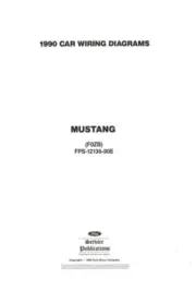1990 Ford Mustang Electrical Wiring Diagrams Schematics Factory OEM