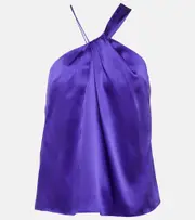 [The Sei] The Sei One-shoulder silk satin top AU 10 purple
