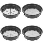 Gold Mining Pan Classifier Set of 4 Black Pans 1/4", 1/100", 1/20", 1/70" Holes