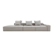 [James Lane] Riley Boucle Pumice Modular Sofa - 1x Arm, 2x Armless, 1x Left Terminal