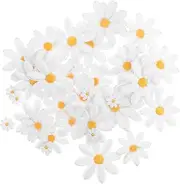 VINTORKY 40PCS Daisy Flower Embroidered Iron Patches for DIY Clothing Jackets Jeans and Phone Cases Cute Appliques with Heat Adhesive Backing for Easy Application and Creative Designs
