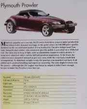 Plymouth Prowler Picture Out of Print Spec Article Sheet Wall Art Decor
