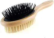 Pet Bamboo Double Sided Grooming Brush (Bristle & Pin) 22cm x 6cm x 5.2cm