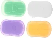 Yardwe Travel Soap 4 Boxes Sheets Soap Travel Accessories Pp Outdoor Soap Paper