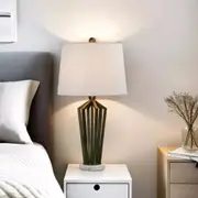 Geometric Metal Table Lamp in Bronze