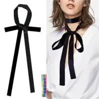 在飛比找ETMall東森購物網優惠-時尚仿真絲窄條包包黑色白色領巾