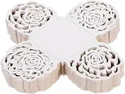 CLISPEED 50pcs Paper Chocolate Packing Separating Trays, Paper Chocolate Cups Hollow-Out Chocolate Muffin Wrappers Dessert Liners for Birthday Wedding Party