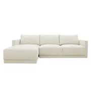 [James Lane] Haven Apt California Ivory Chaise Sofa