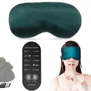 USB Heated Eye Mask for Dry Eye - Sleep Mask with Heat and Time Control, Silk Eye Mask