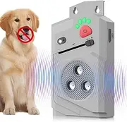 Anti Barking Device for Dogs, Ultrasonic Dog Bark Deterrent, 15M Range, 3 Modes, IP56 Waterproof, Indoor & Outdoor, Rechargeable (Light Blue&Gray)
