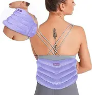 REVIX Microwave Heating Pad for Back with Moist Heat, Extra Large Microwavable Heated Wrap for Lumbar, Waist, Stomach, Shoulder and Neck Hot or Cold Pack, Reusable, Portable