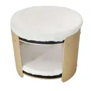 Large Double Cat Bed with Sturdy Wooden Frame and Plush Mats Cat Tower Furniture