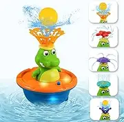 YOLOMOON Crocodile Baby Bath Toys for Toddlers, 5 Modes Automatic Water Spray LED Light Bath Toy, Bathtub Toys for 1-5 Year Old Boys & Girls