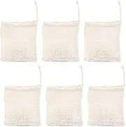 Amagogo 6x Soap Bag Mesh Foaming Net Soap Saver Bags, Mesh Foaming Net for Exfoliating Bathroom Bathing Body Face Cleaning, Knotting