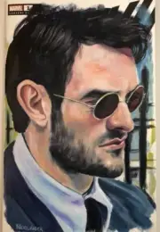 Original sketch cover variant, Charlie Cox Daredevil by Dan Neidlinger