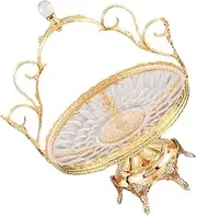 Classical European Style Fruit Plate Vintage Tray Vintage Decor Cake Tray Golden Cupcake Plates Vintage Pastry Plate European Cupcake Plate Food Storage Plates Snack Plate Cupcake