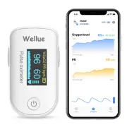 Wellue Pulse Oximeter Finger Bluetooth O2 Meter Blood Oxygen Saturation Monitor