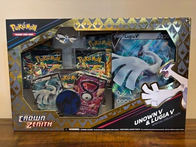 Pokémon TCG: Crown Zenith Lugia V & Unown V Special Collection Box - Sealed