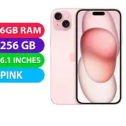 Apple iPhone 15 (256GB, Pink) - As New